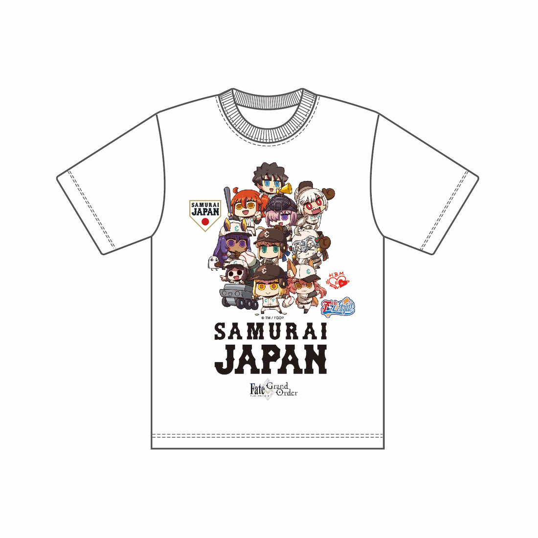 Fate/Grail League×SAMURAI JAPAN×HBMRコラボ TシャツE