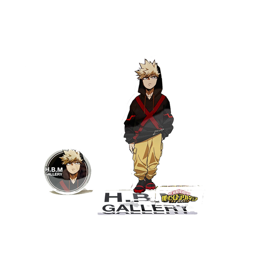 HBMG x Katsumi Bakugo Acrylic Stand and Can Badge Set